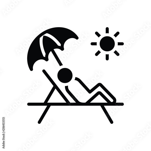 Black solid icon for ease 