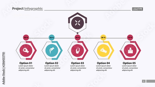 Four options under main point slide template. Business data. Graph, chart, design. Creative concept for infographic, report. Can be used for topics like marketing, workflow, management