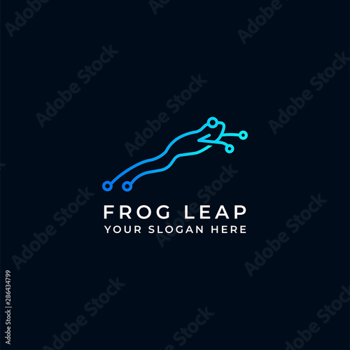 Frog leap circuit electronic logo