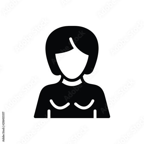 Black solid icon for daughter 