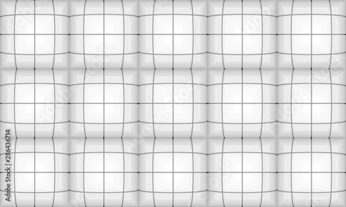 3d rendering. seamless white square grid art design pattern tile wall background.