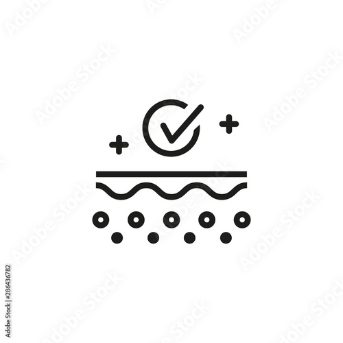 Skin hygiene line icon. Skin layers, epidermis, healthy skin. Skincare concept. Vector illustration can be used for topics like beauty, dermatology, healthcare