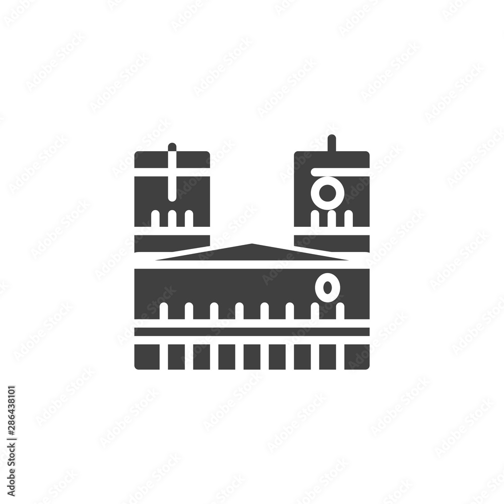Oslo famous landmarks vector icon. filled flat sign for mobile concept and web design. Norwegian cities buildings travel glyph icon. Symbol, logo illustration. Vector graphics