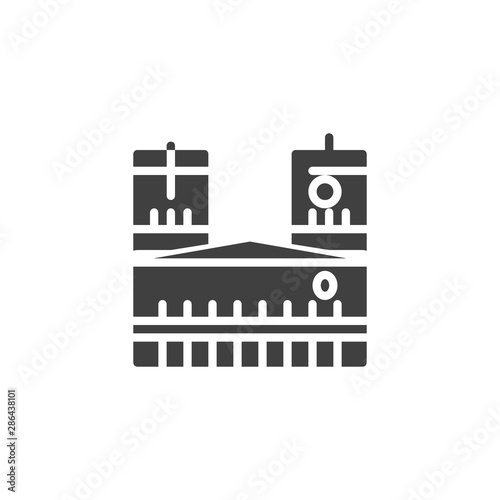 Oslo famous landmarks vector icon. filled flat sign for mobile concept and web design. Norwegian cities buildings travel glyph icon. Symbol, logo illustration. Vector graphics