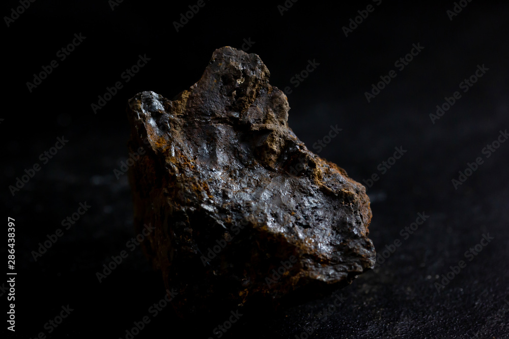 Hematite Rock isolate on black background Hematite Rock isolate on black background