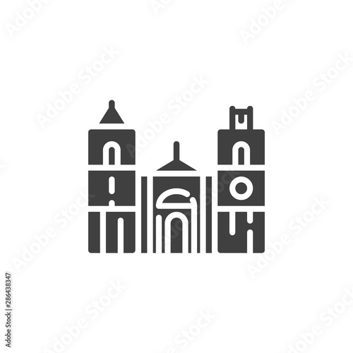 Valetta famous landmark vector icon. filled flat sign for mobile concept and web design. Malta City Buildings glyph icon. Europe travel symbol, logo illustration. Vector graphics