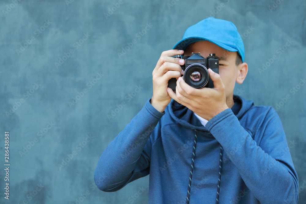guy photographer with camera in studio guy photographer with camera in studio