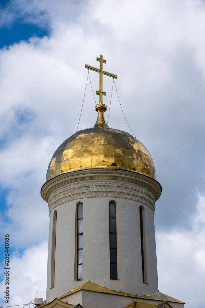 Domes of the churches in the Trinity Lavra of St. Sergius Monastery in Sergiyev Posad