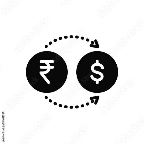 Black solid icon for vary change