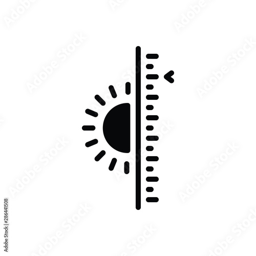 Black solid icon for warm 
