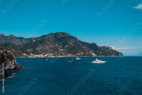  azure sea near the amalfi coast in italy