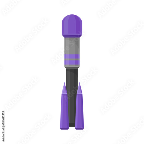 Dark gray torpedo. Vector illustration on a white background.