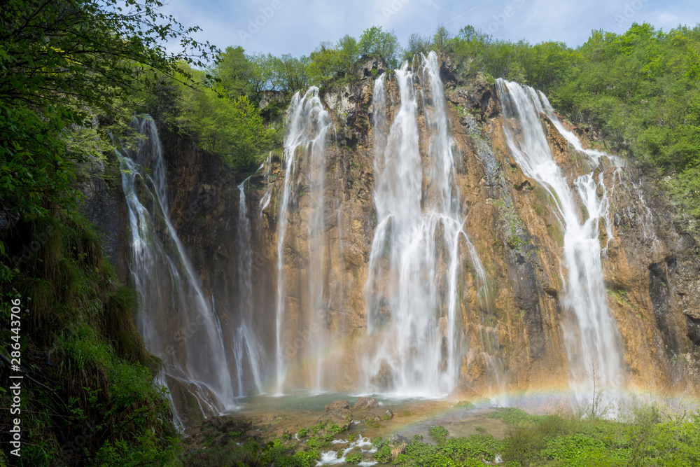 Plitvice Lakes National Park, Croatia. Small waterfalls Plitvice Lakes National Park, Croatia. Small waterfalls