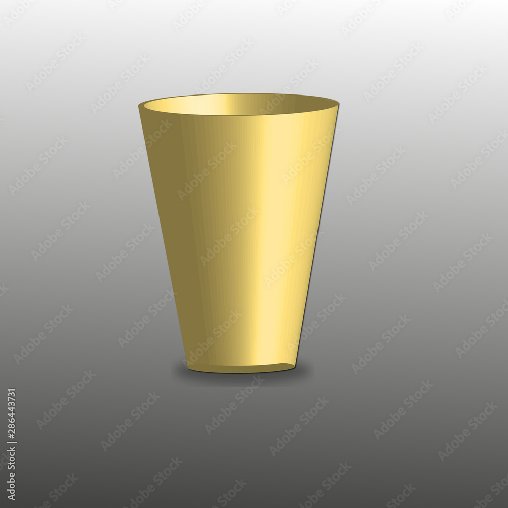 Vaso color dorado, reciclar