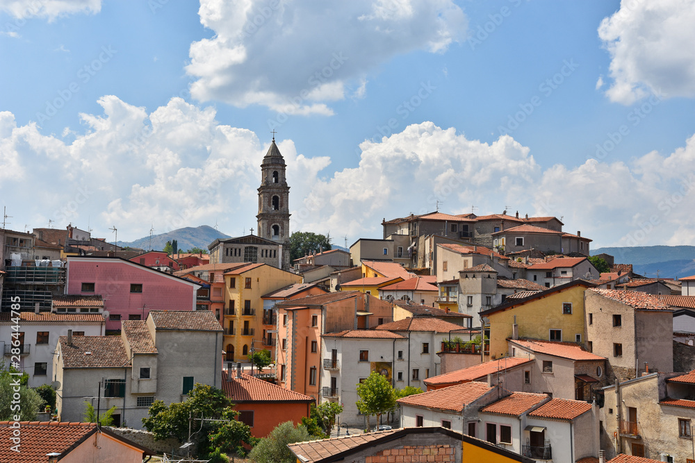 Tourist trip to a medieval town in the Basilicata region.