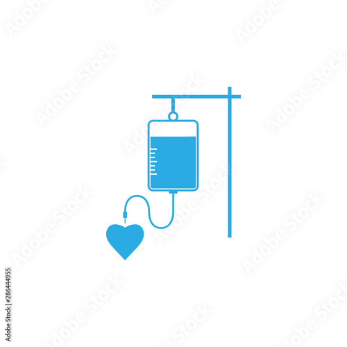 IV bag icon. Vector illustration, flat design.