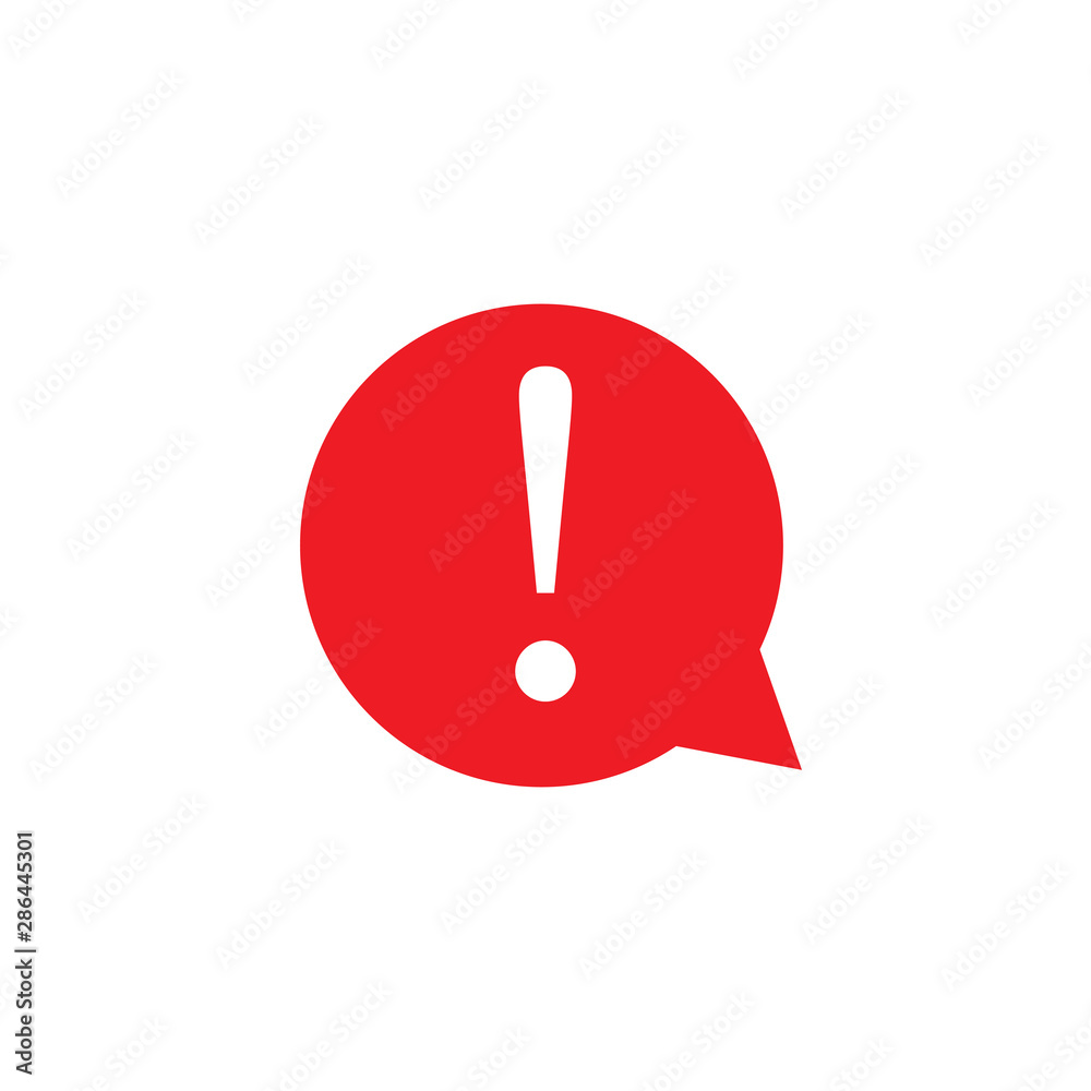 Exclamation mark icon. Vector illustration, flat design. Exclamation mark icon. Vector illustration, flat design.