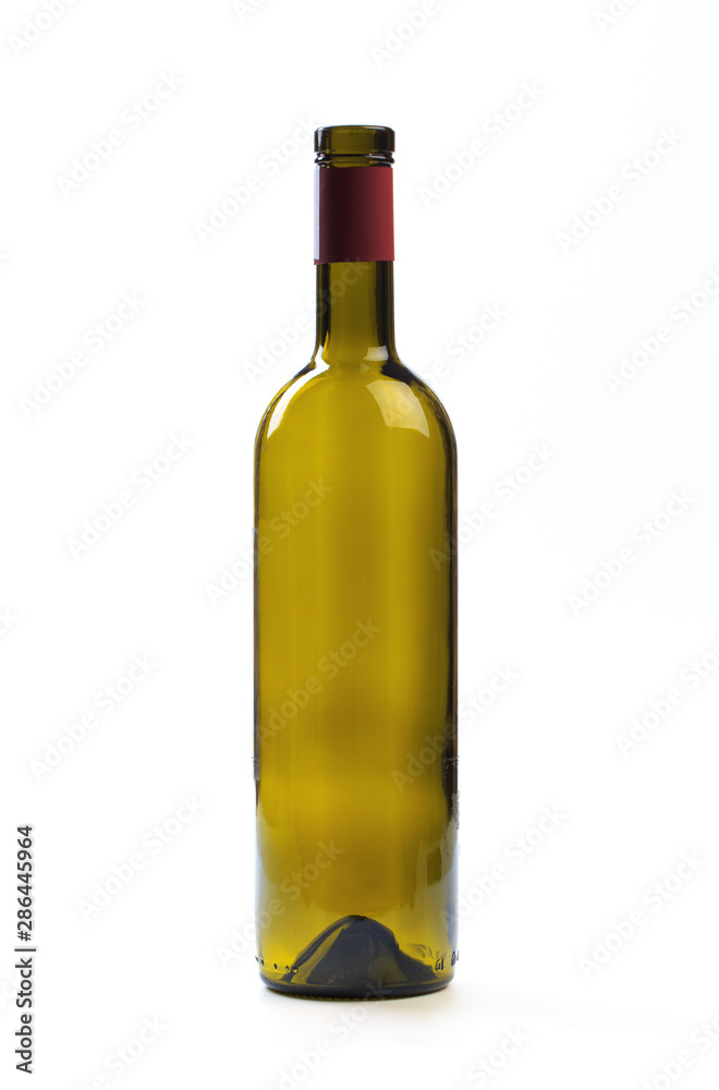 empty bottle of wine isolated on a white background - Image empty bottle of wine isolated on a white background - Image
