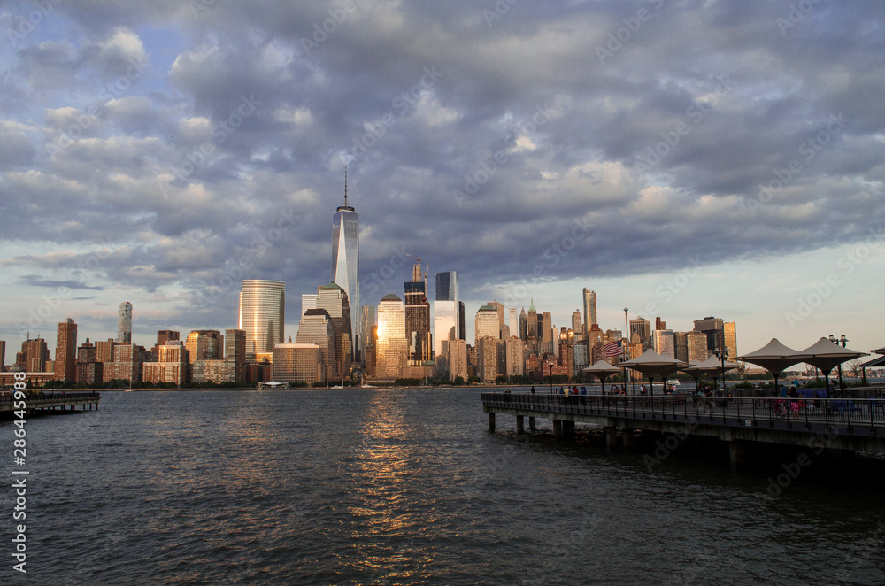 Manhattan skyline from Jersey City. New York city cityscape