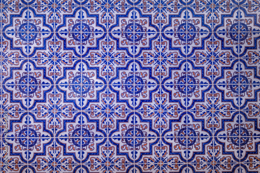 Azulejos,  traditional ornament of houses in Portugal