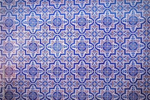 Azulejos, traditional ornament of houses in Portugal