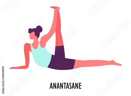 Anatasane pose, yoga asana, sport or fitness, stretching