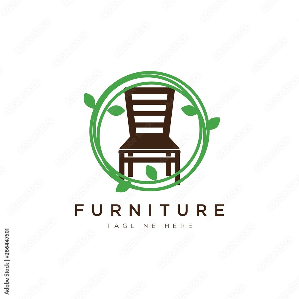 furniture logo design.Symbol and icon of chairs, sofas, tables, and home furnishings furniture logo design.Symbol and icon of chairs, sofas, tables, and home furnishings