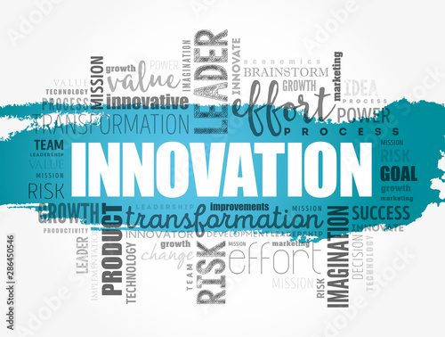 INNOVATION word cloud collage, business concept background