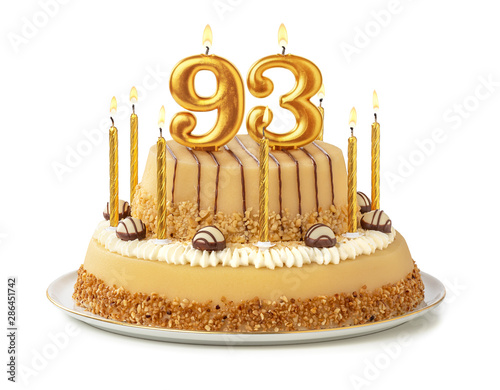 Festliche Torte mit goldenen Kerzen - Nummer 93