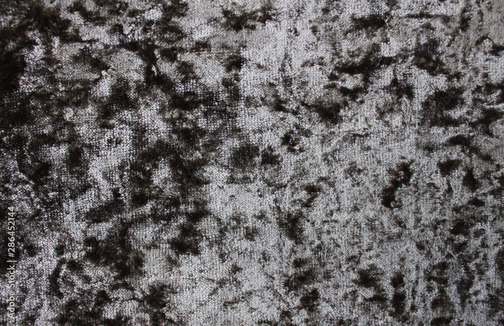 Texture of fabric. Gray background. 