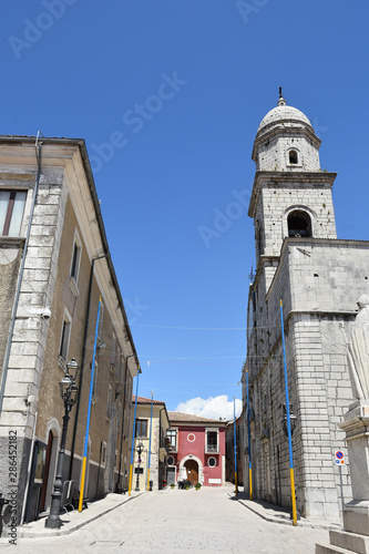 A tourist trip to Nusco, a small town in the Campania region of Italy photo