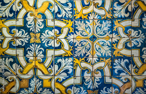 Fototapeta Background of vintage ceramic tiles