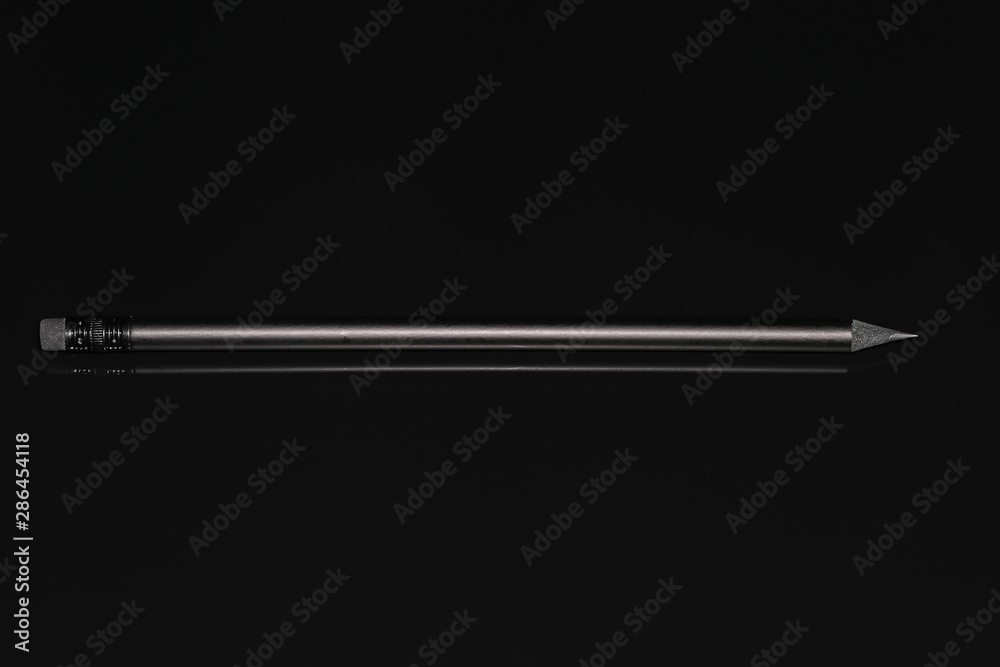 Black pencil on black background Black pencil on black background