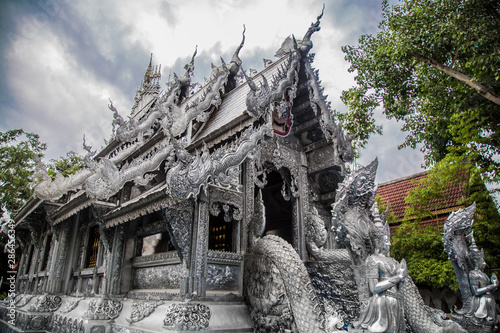 Silver temple view in Chiang Mai Thailand