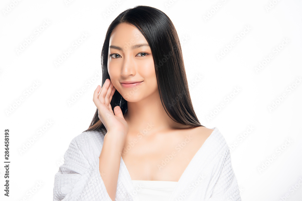 Beautiful Young Asian Woman with Clean Fresh Skin, Beautiful Young Asian Woman with Clean Fresh Skin,