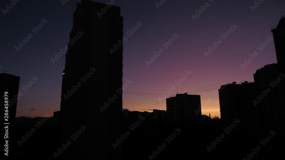 new york city skyline at sunset new york city skyline at sunset