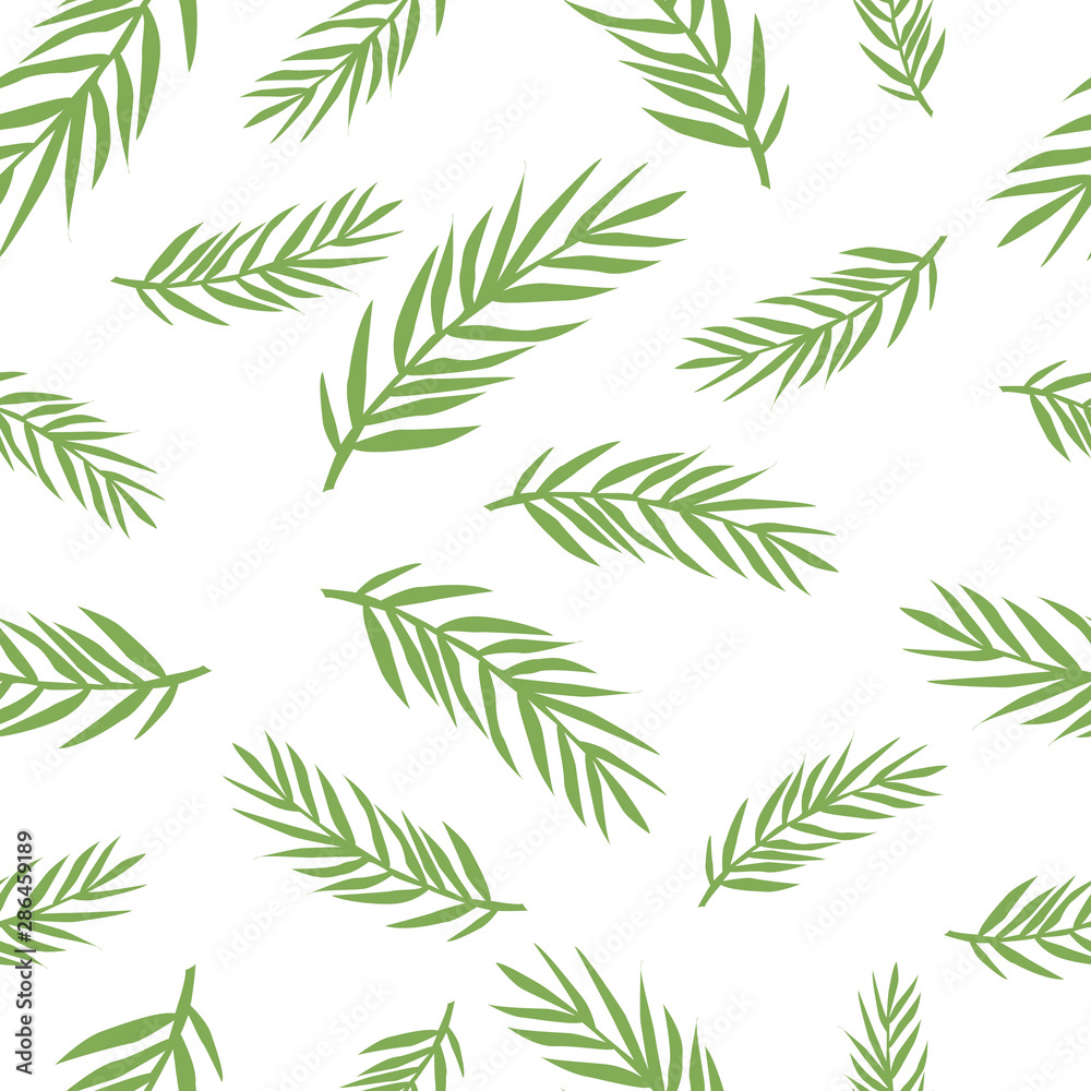 Tropical seamless pattern with bright palm leaves. Tropical seamless pattern with bright palm leaves.