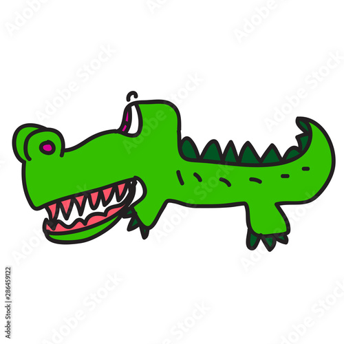 illustration of cartoon crocodile