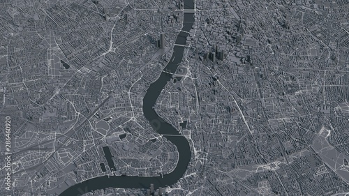 Photography London city map. 3d map of London