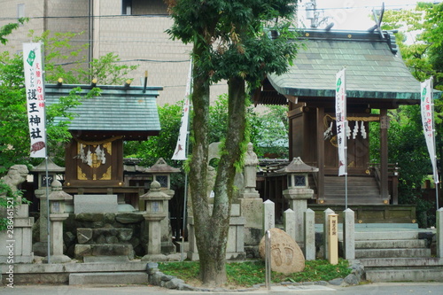 京都、護王神社の末社、警察消防招魂社(左）と久邇宮家御霊殿（右) photo