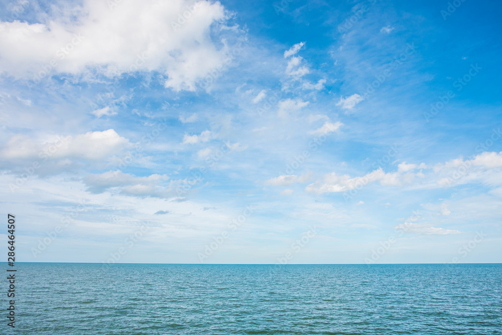 blue sky and white clouds.