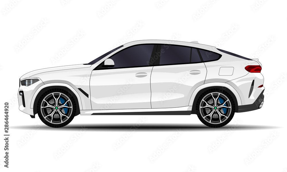 Fototapeta premium realistic SUV car. side view.