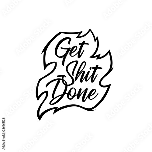 Creative lettering print design isolated vector
