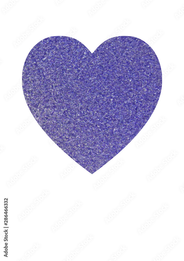 purple heart symbol isolated on white background