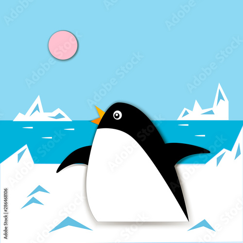 penguin in the arctic