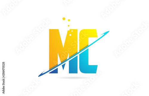 alphabet letter MC M C combination for logo company icon design