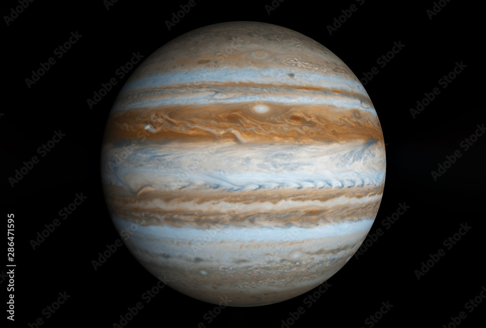 Planet Jupiter, on a dark background Elements of this image were furnished by NASA Planet Jupiter, on a dark background Elements of this image were furnished by NASA