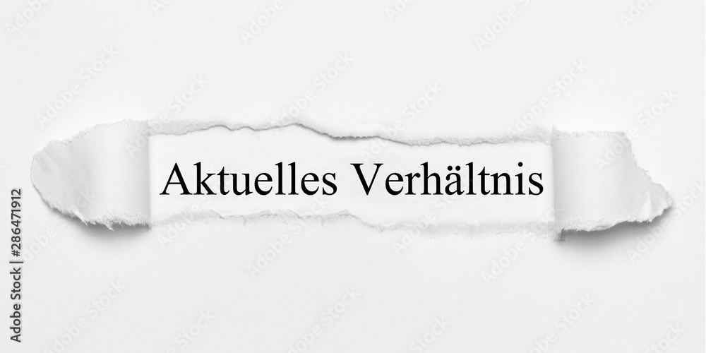 Fototapeta premium Aktuelles Verhältnis 