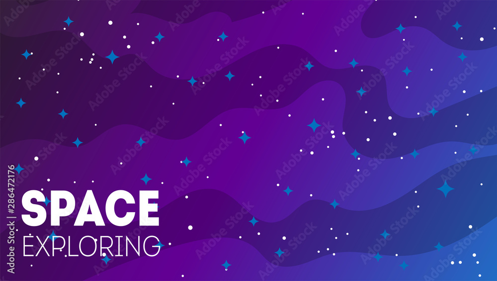 Outer space background with abstract shapes and stars. Outer space background with abstract shapes and stars.