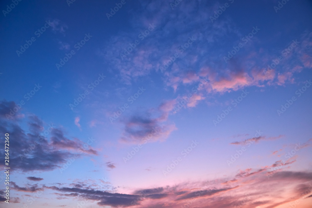 View of cloudy sky during sunset background View of cloudy sky during sunset background